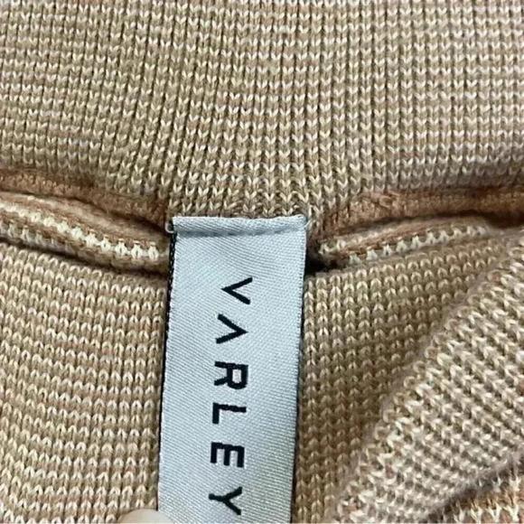 Anthropologie Varley Alice Cotton Knit Sweatpants in Praline Ivory - Picture 10 of 12